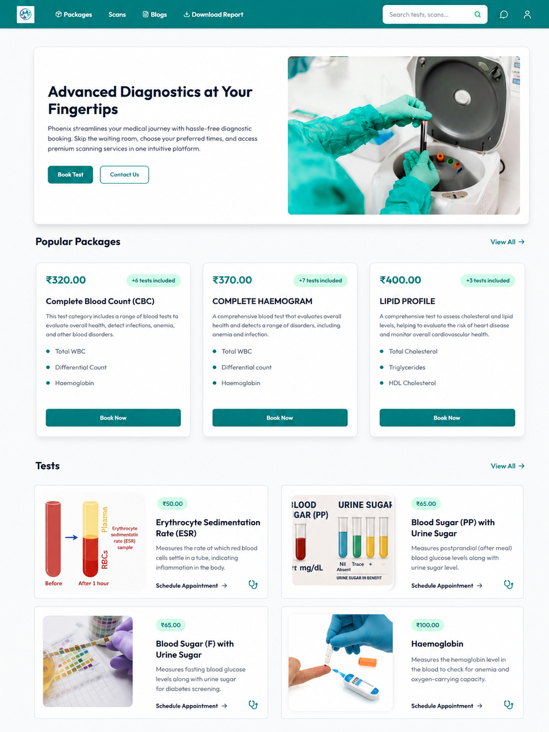 Phoenix Diagnostics Website Showcase