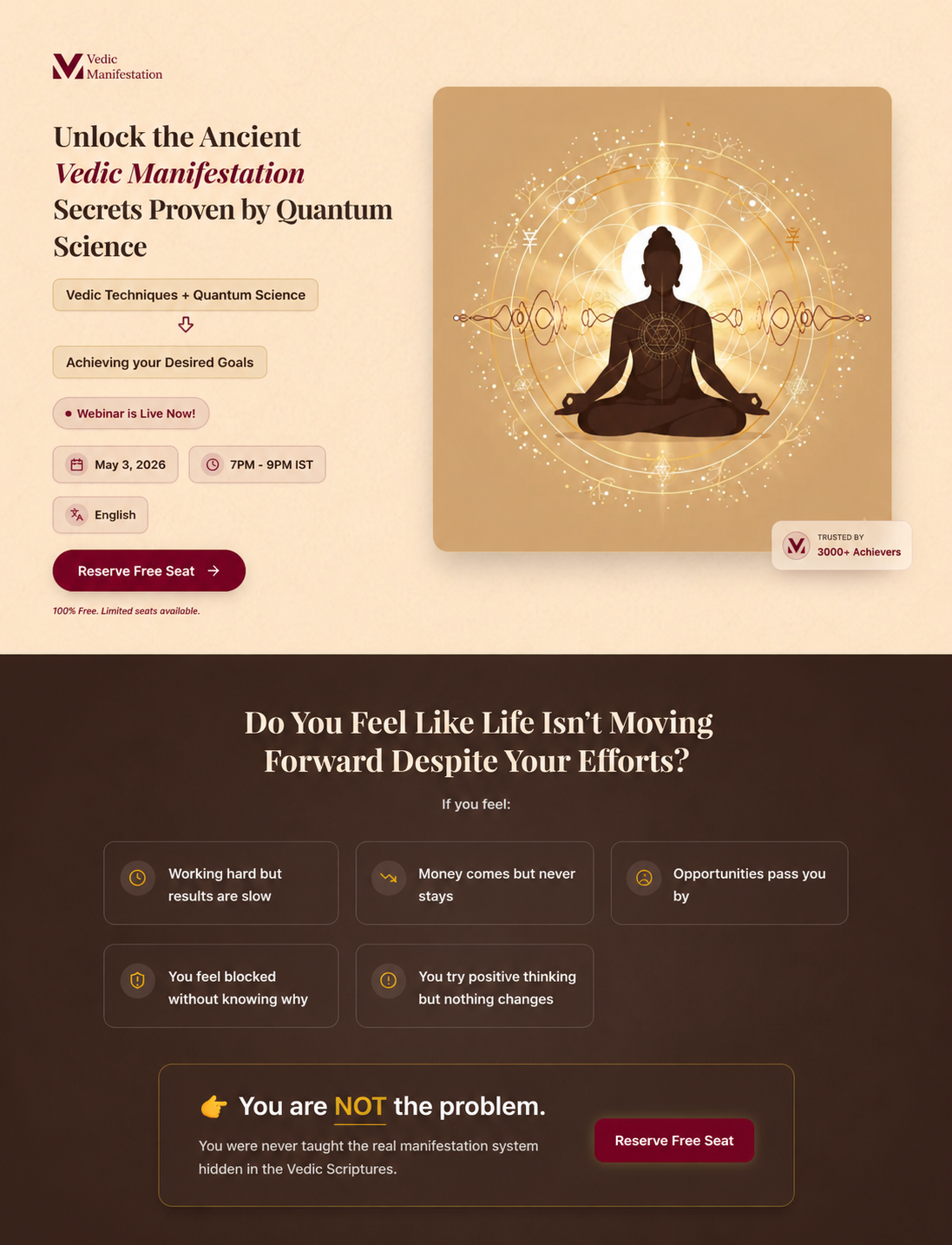 Vedic Manifestation Website Showcase